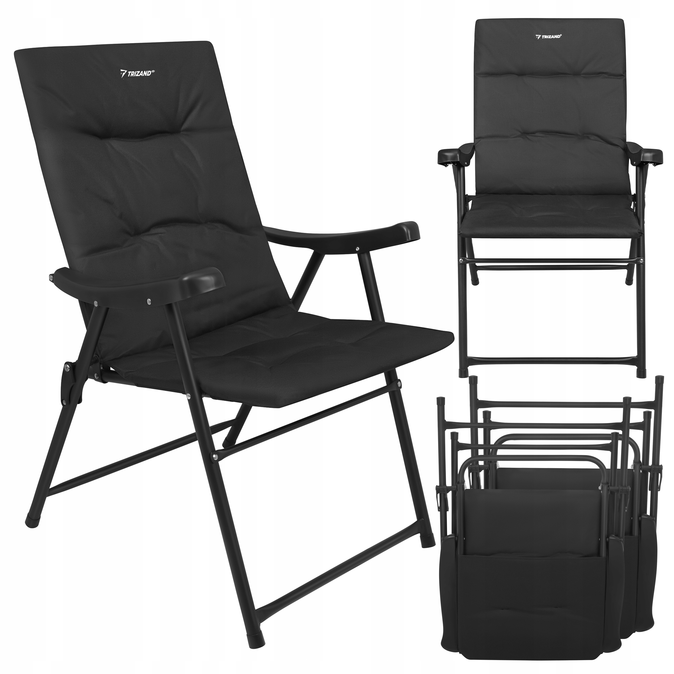 Skládací turistické zahradní křeslo s kempingovým opěradlem 2ks Sada