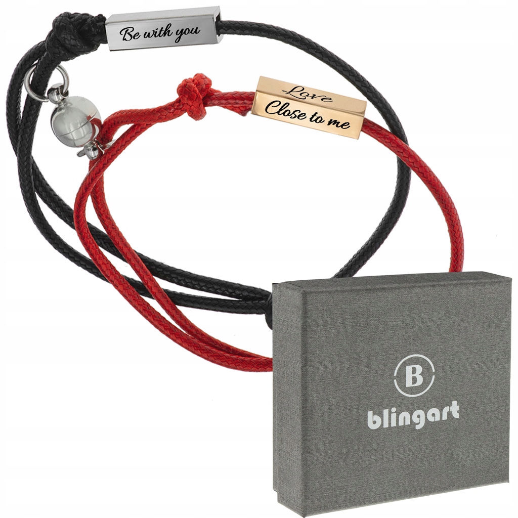 

Bransoletki dla Par z Magnesem i Grawerem stal 316