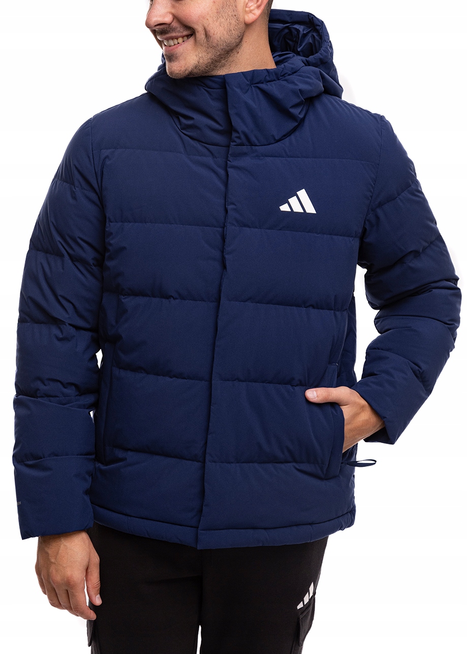 Zimní Bunda Pánská adidas s kapucí Péřová Teplá Climawarm vel M