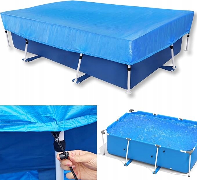 Pokrywa na basen prostokątny Uv Pe 200g do 300x200 cm całoroczna