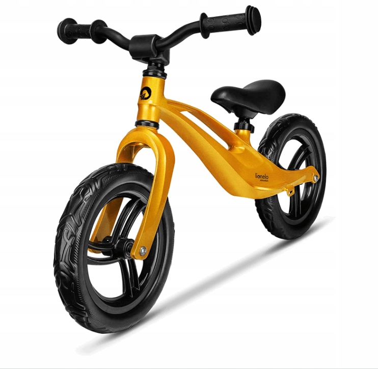 Rowerek biegowy Bart Lionelo dla dzieci 12" złoty Lo-bart Goldie