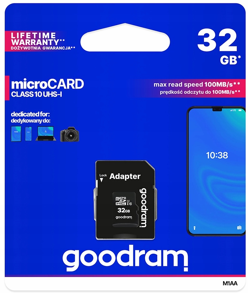

Karta Pamięci Goodram 32GB Micro Sdhc Adapter Sd