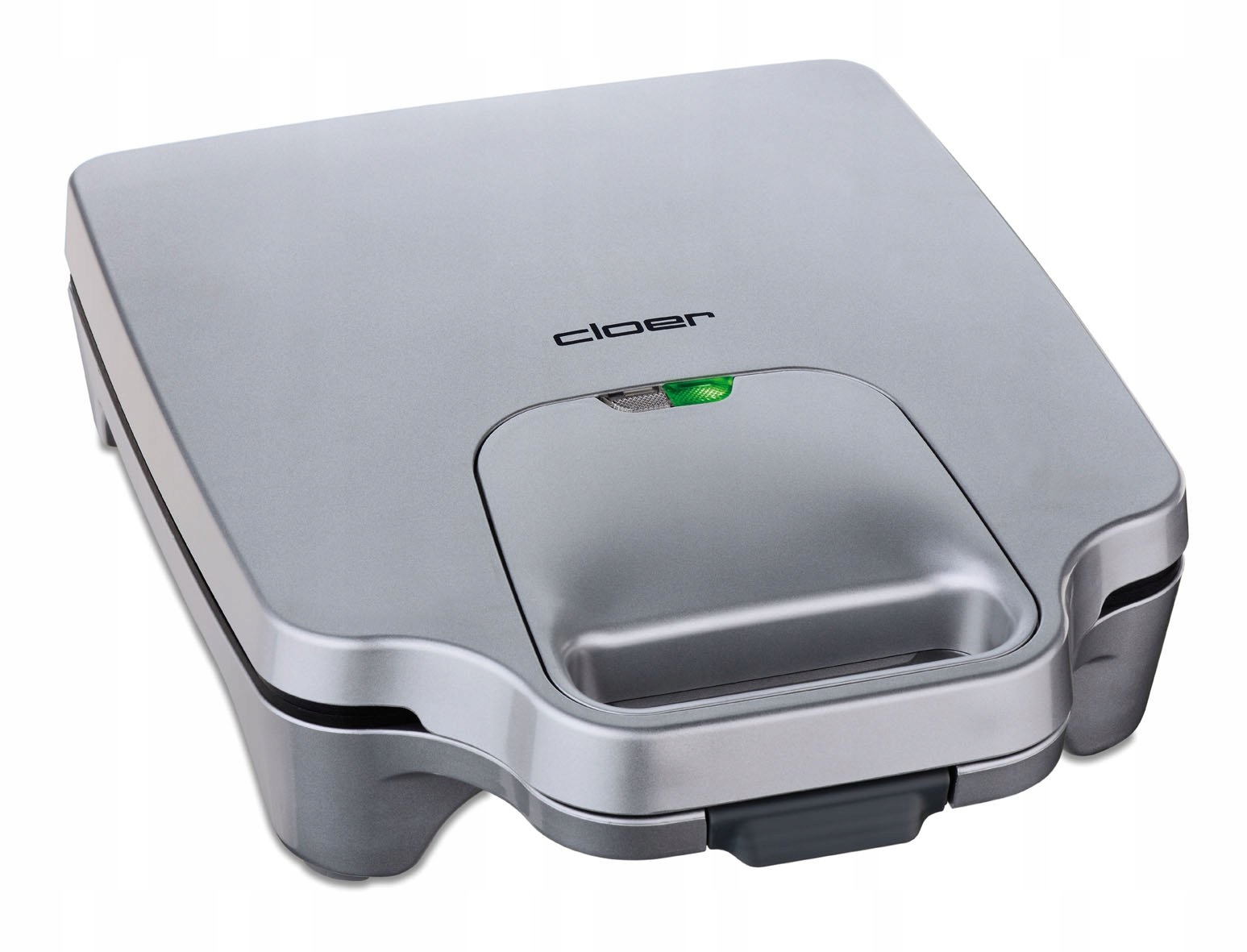 CLOER Sandwichmaker XXL 1800W Na 4 Kanapki Srebrny Z Optycznym Wskaźnikiem — miniatura 2
