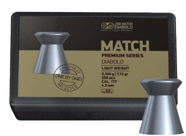 Jsb Premium Light 4,50 mm 0,500 g Śrut Do Wiatrówki Diabolo Tarczowy