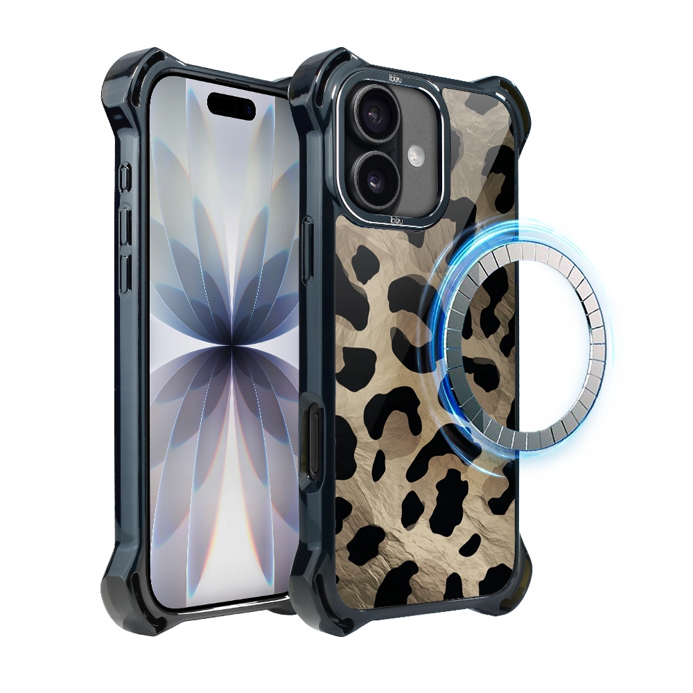 Etui do iPhone 17 Ibizu DropGuard Ultra z MagSafe, Dziki Leopard