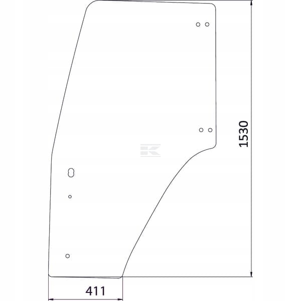 Sklo dveří 82036001 Kramp