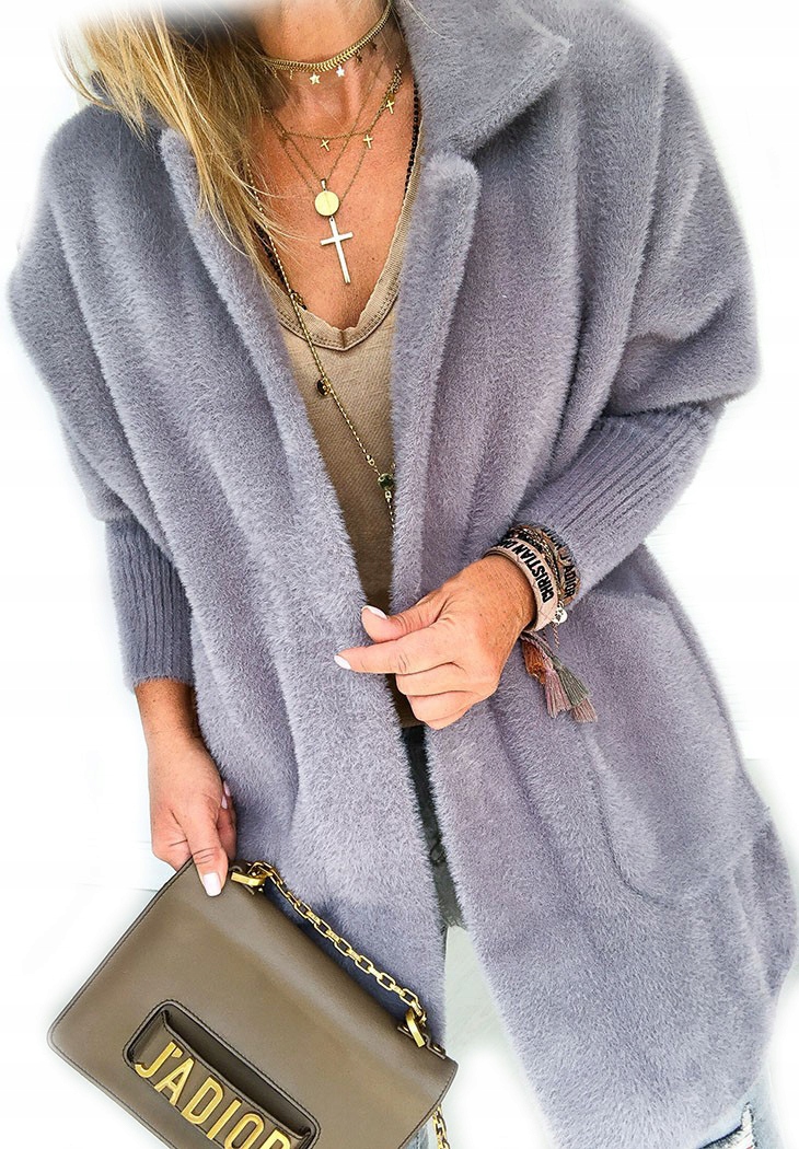 

Płaszcz Alpaka Długi Płaszczyk Wełna Kurtka S