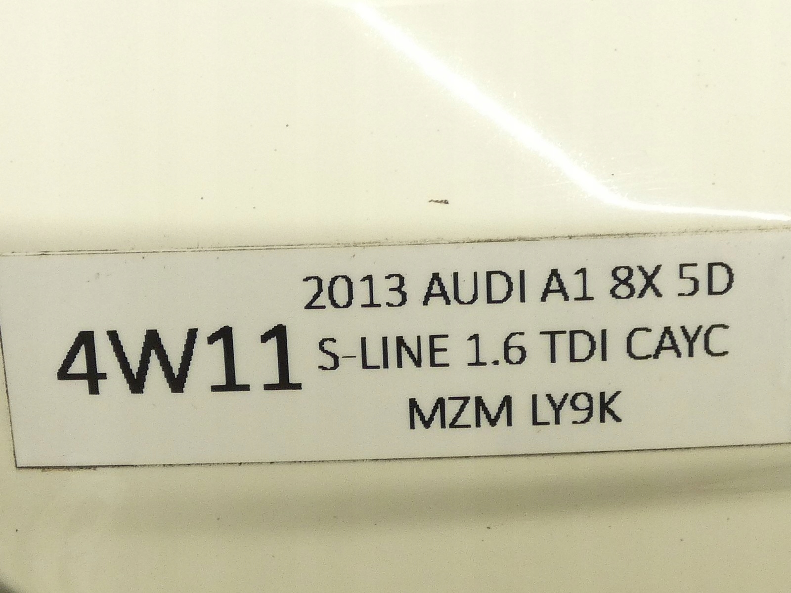 trunk door boot rear part rear Z window AUDI A1 8X S-LINE 5D LY9K