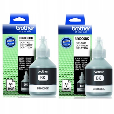 2x Tusz Brother BT6000BK DCP-T300 DCP-T500W DCP-T700 6000STR. XL