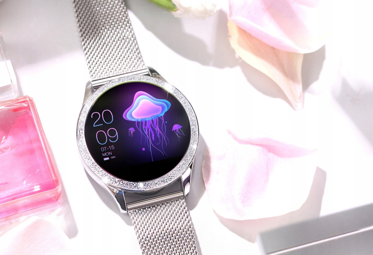 ZEGAREK SMARTWATCH DAMSKI G.ROSSI ELEGANCKI NA PREZENT 2 PASKI Komunikacja Bluetooth