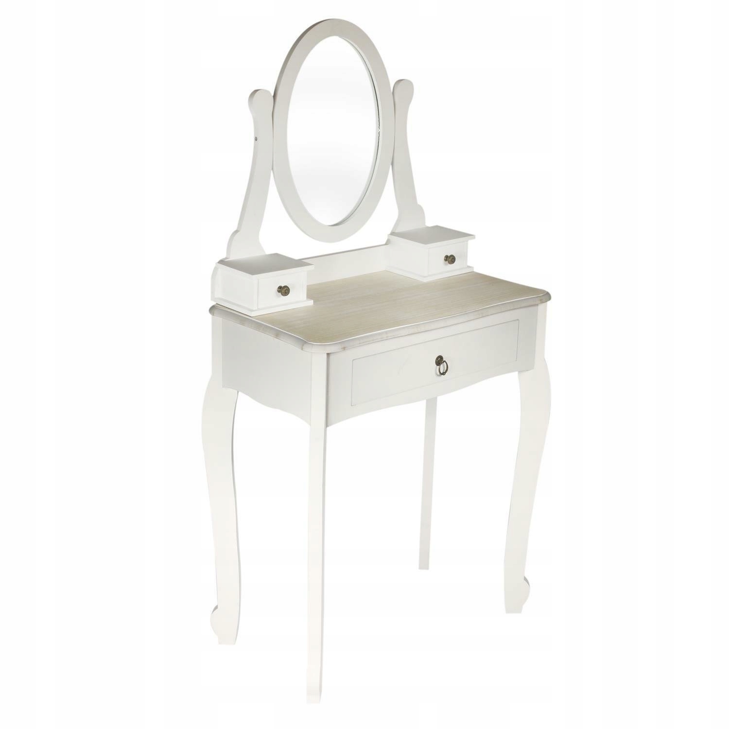 BIAŁA Toaletka biurko Z LUSTREM Victoria Ghost