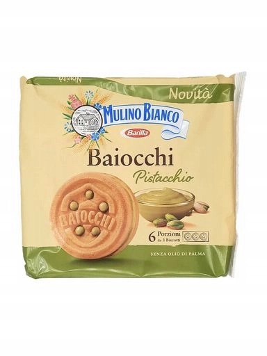 Levně 4x Baiocchi Pistacchio sušenky Mulino Bianco 168 g