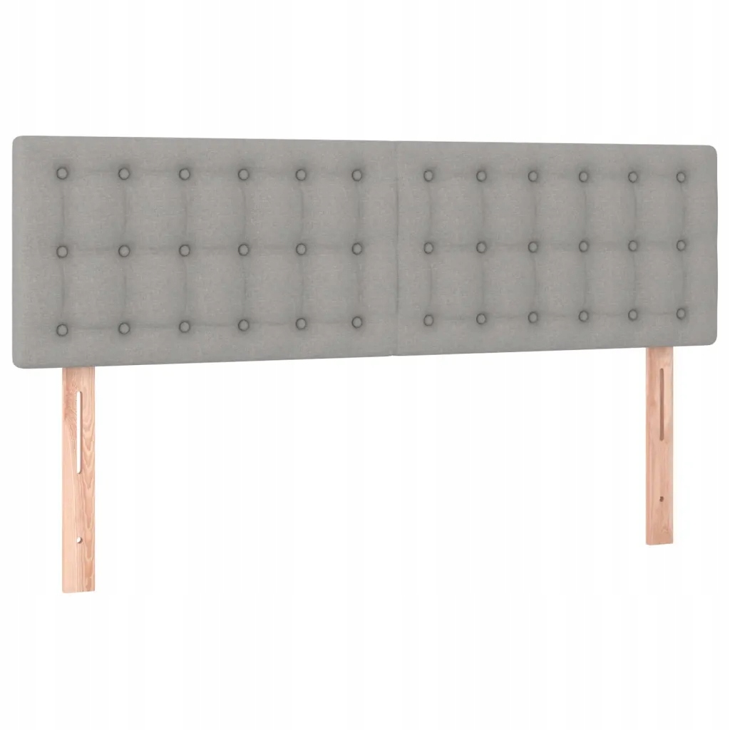 Klasická opěrka hlavy postele, nastavitelná výška, světle šedá, 144 x 5 x 78/88 cm