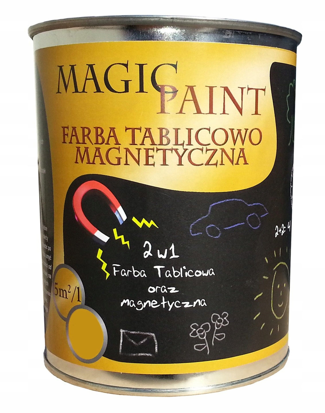 

Farba Tablicowa Magnetyczna 2w1+MAGNES+KREDA Grati