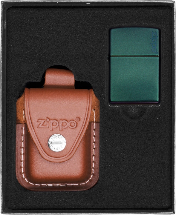 Zestaw ZIPPO Zapalniczka IRIDESCENT LOGO prezentowy*nr2