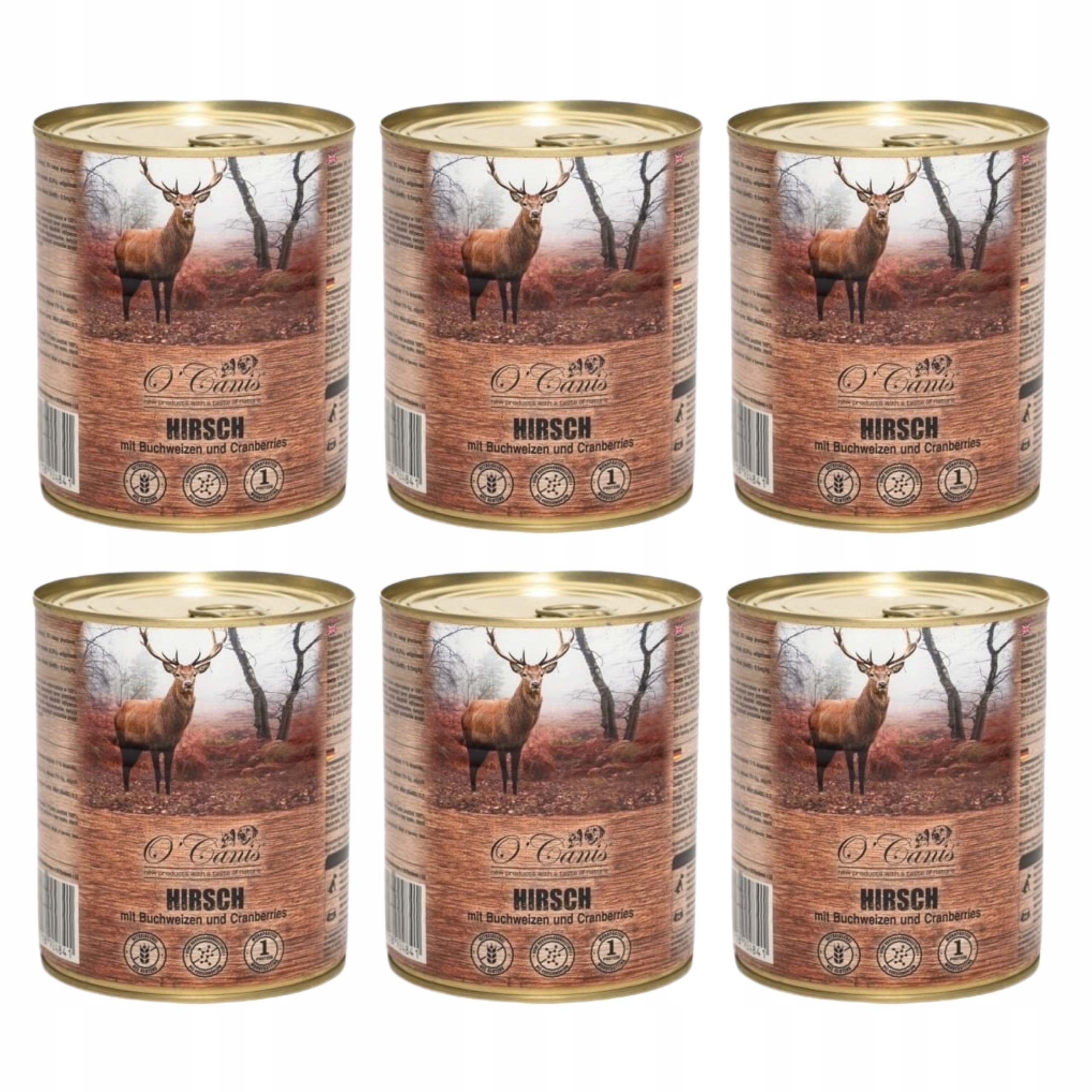 Krmivo pro psy O'Canis Jelen s pohankovou kaší 6 x 800 g