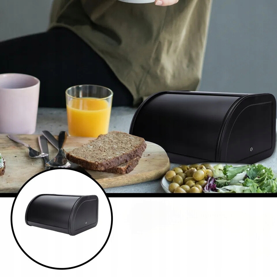 STYLOWY Chlebak jednopoziomowy pojemnik na chleb Szerokość produktu 36 cm
