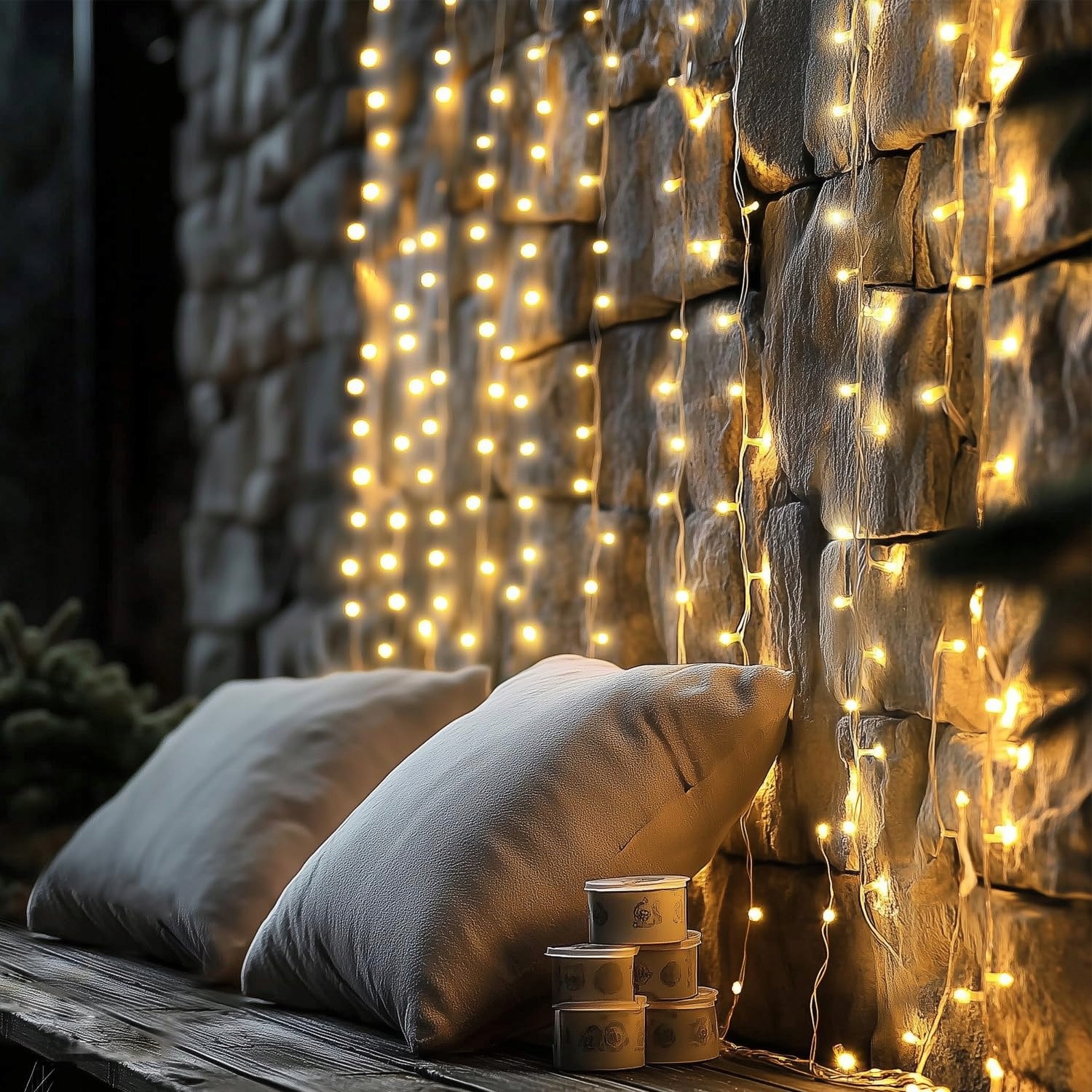LED LAMPKI ZEWNĘTRZNE 60M 600LED ODPORNE NA WARUNKI POGODOWE 8 TRYBÓW TIMER — miniatura 5