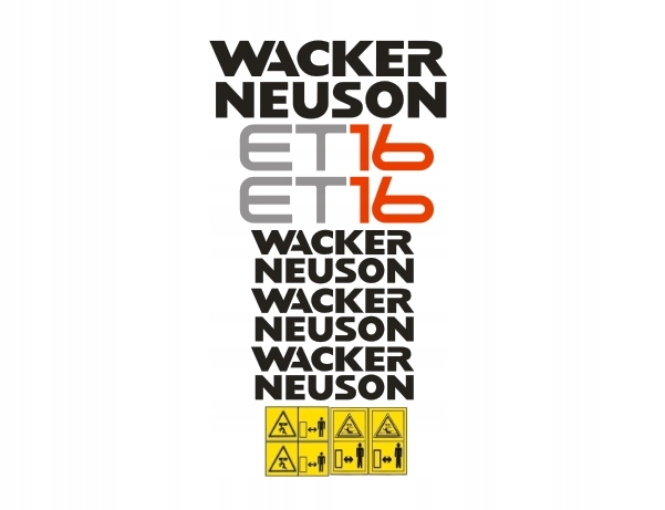 Samolepky Wacker Neuson ET16