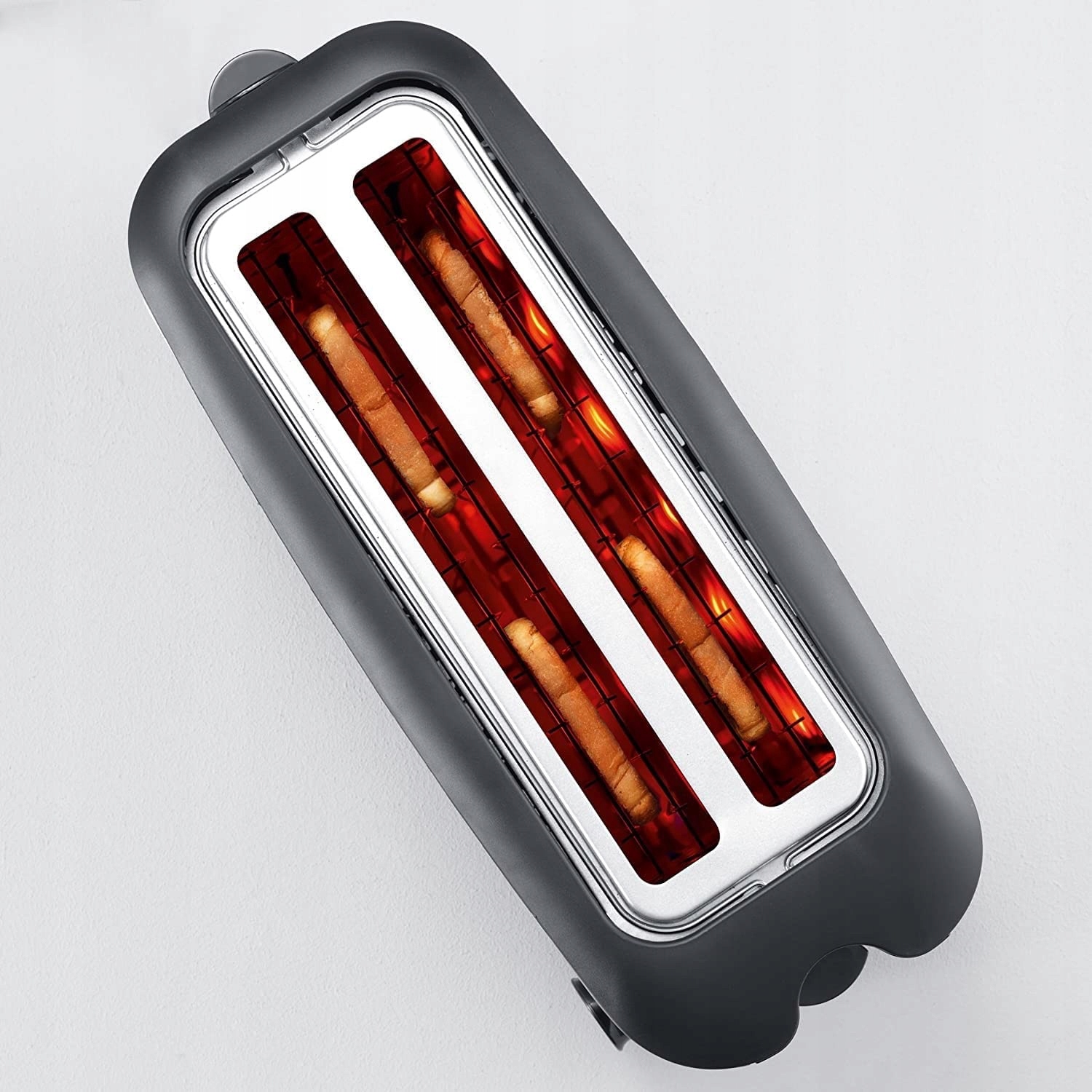 SEVERIN Toster Długi Na 4 Kromki Z Podgrzewaczem 1400W Czarny Stal — miniatura 12