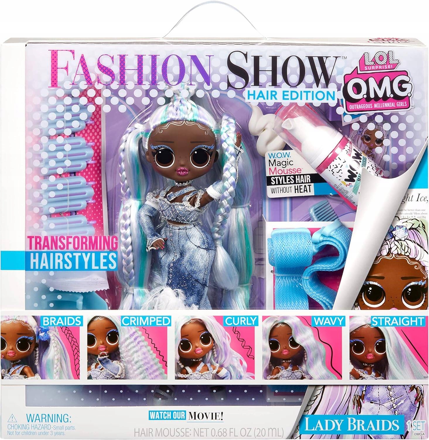 LOL SURPRISE OMG LALKA LADY BRAIDS FASHION SHOW LADY BRAIDS Hair Edition Rodzaj O.M.G.