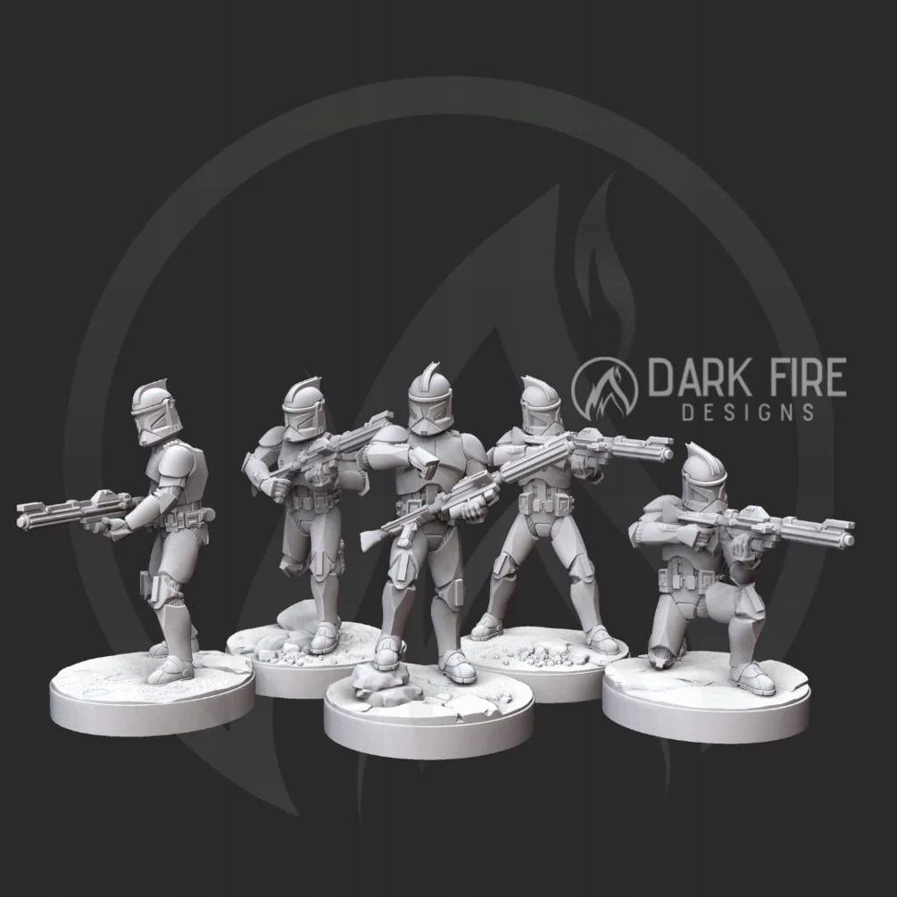 Republic Trooper Rifle Squad model pasuje do gry StarWars Legion