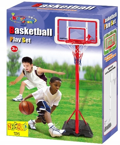 KOSZ DUŻY 195cm SOLIDNY METALOWY KOSZYKÓWKA NBA 3522