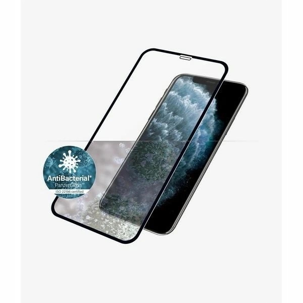 Szkło hartowane PanzerGlass E2E Super+ na iPhone X Xs /11 Pro z czarną