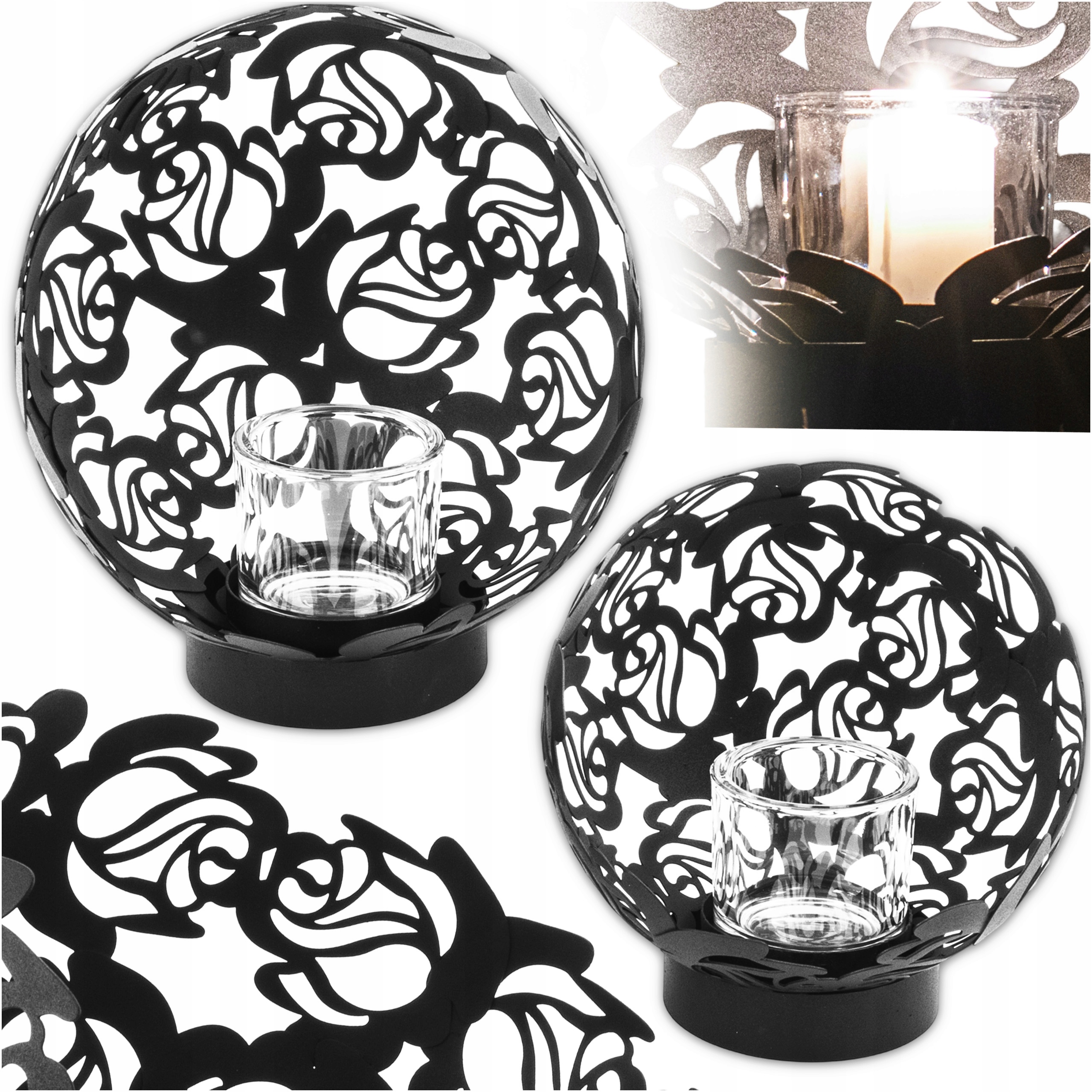 Lampáš Záhradná Lampa Dekoračná Rustikálna Sada X2 Metal