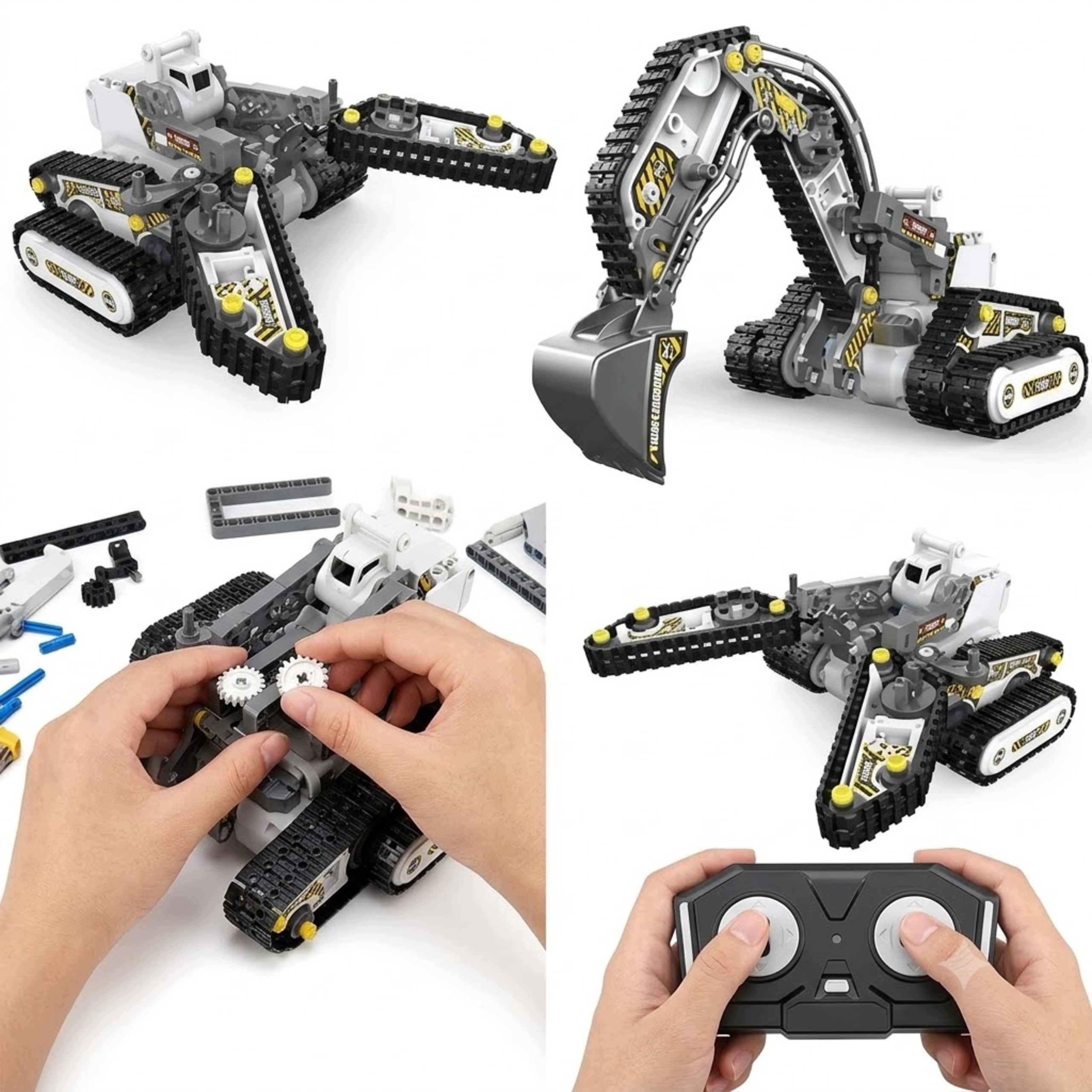 Klocki Rc zdalnie sterowane 4w1 176el Stem koparka dla dzieci