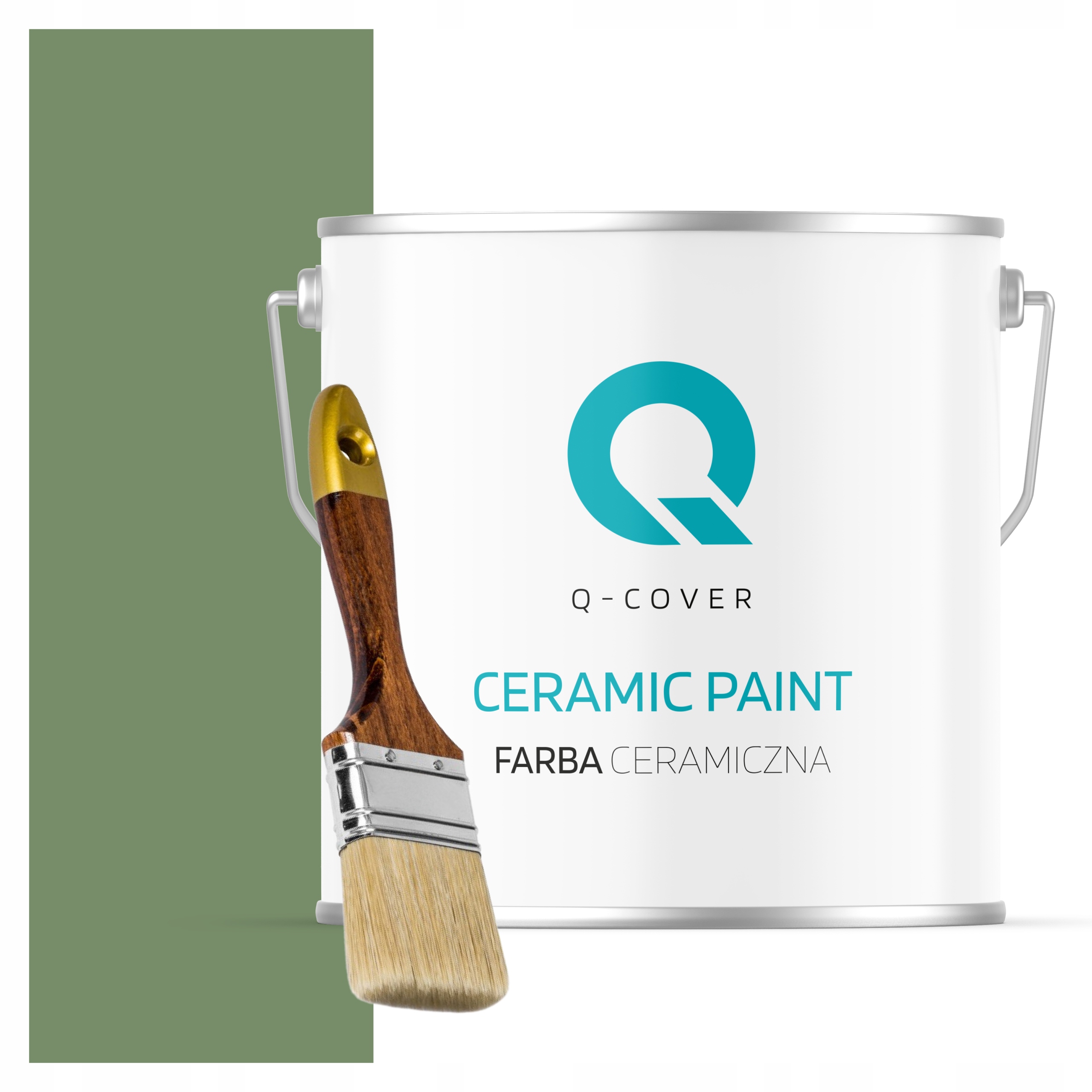 Keramická Farba Na Stenu Farba Tmavá Zelená H2123 5L Matná Štetec