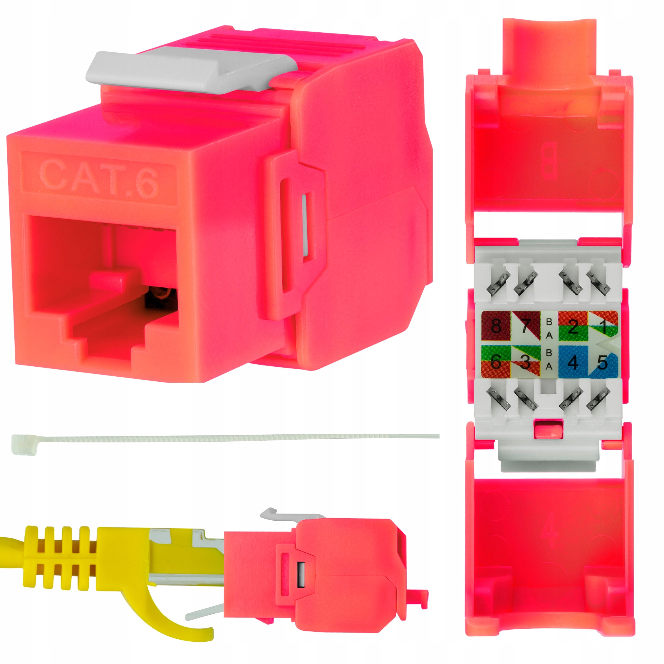 

Mediabox 45x45 Keystone RJ45 Utp kat.6 bezn. Neku