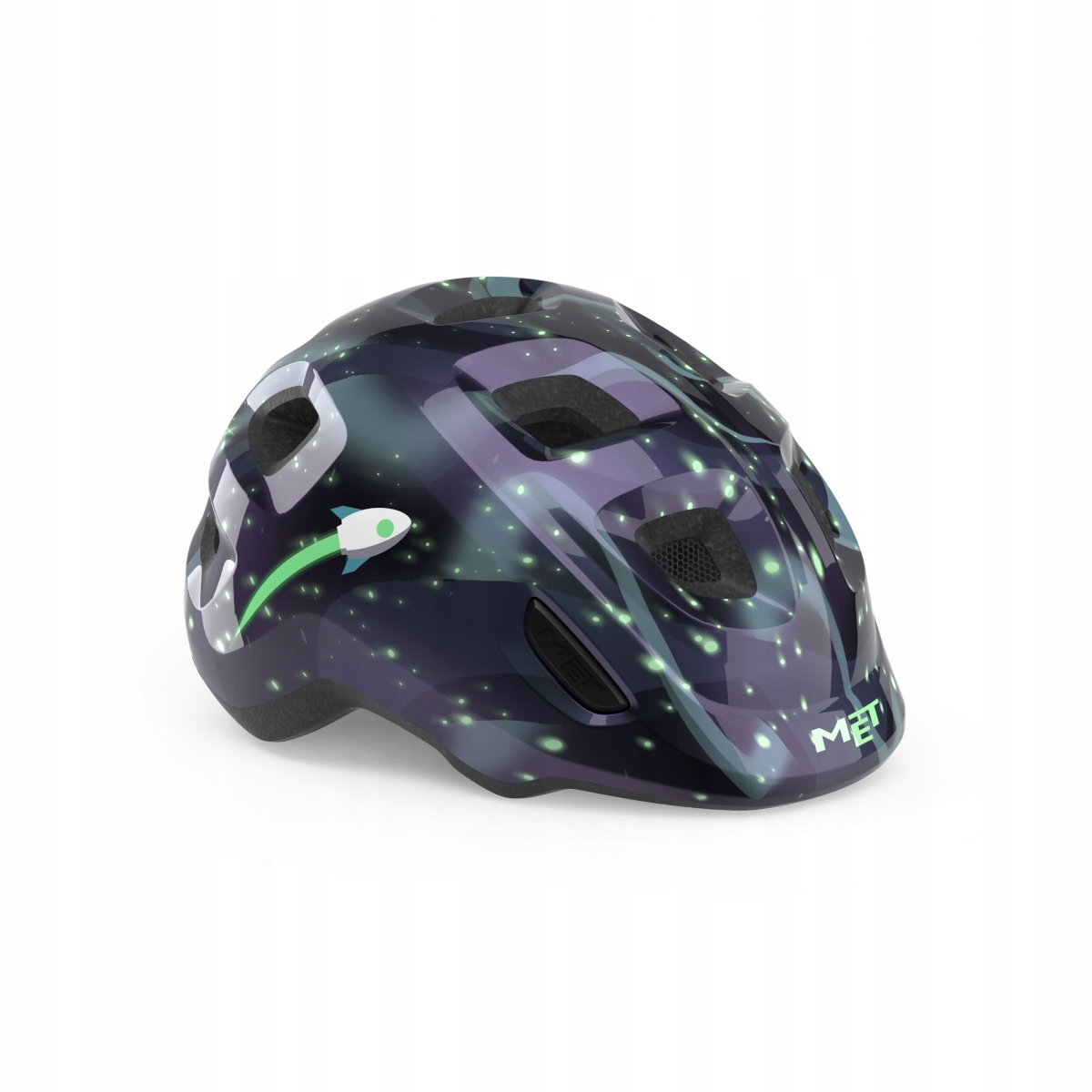 Kask rowerowy Met Hooray dziecięcy Xs 46-52 cm space glow in the dark