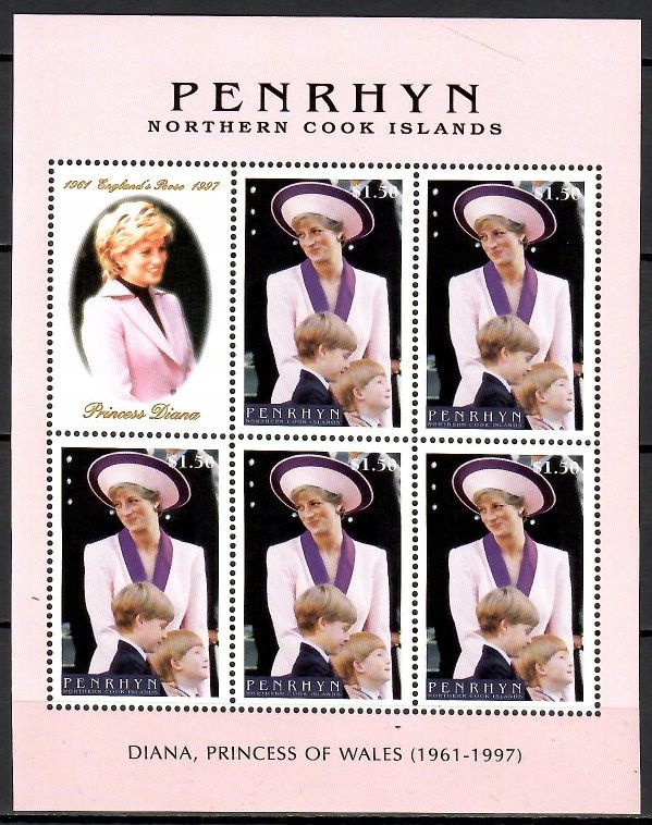 Penrhyn 1998 Mi ark 588 Czyste **