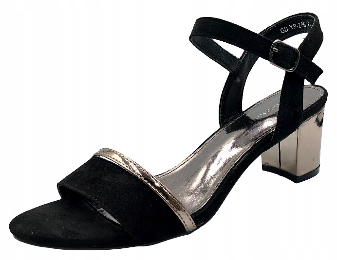 SANDAŁ NA OBCASIE ELEGANCKI CZARNY GOODIN XR206 39 Marka inna