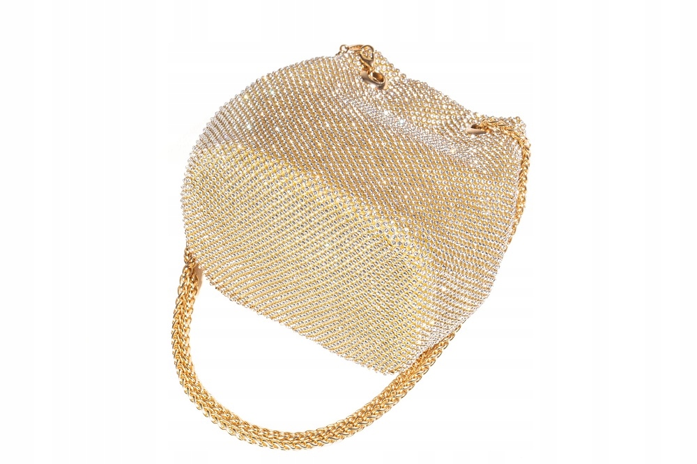 TOREBKA WIZYTOWA WIECZOROWA PUZDERKO NA ŁAŃCUSZKU Kolor czarny