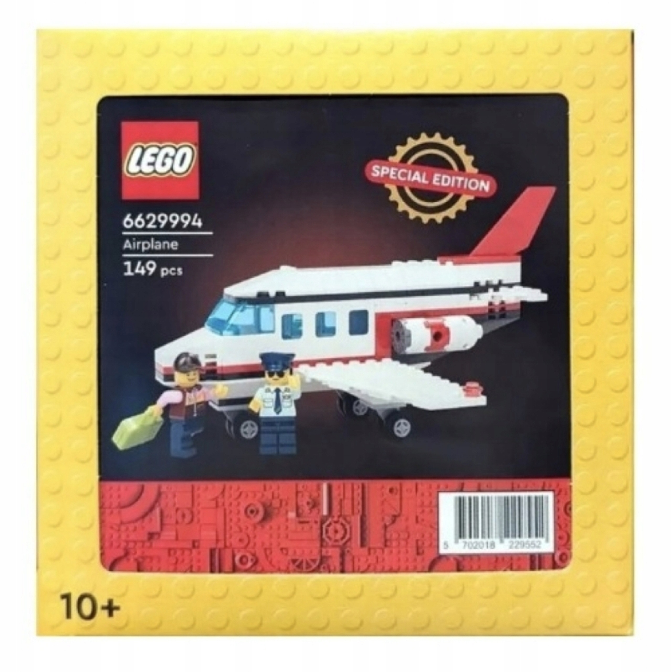 Oryginalne Lego City Samolot pasażerski 2 figurki Nowe