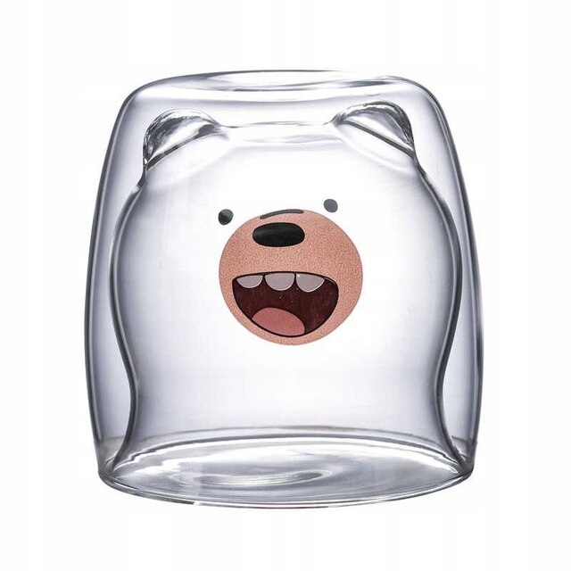 

Szklanka z podwójną ścianką Miś biały 300 ml