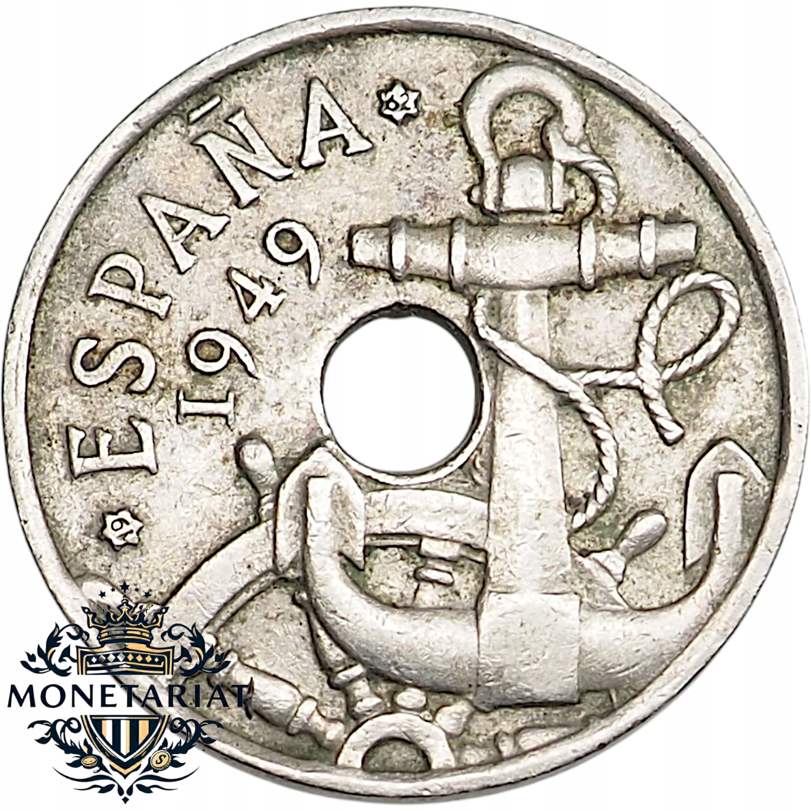 50 CENTYMÓW 1949 - W GWIAZDCE 53 - HISZPANIA