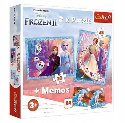 PUZZLE 2w1 FROZEN KRAINA LODU + MEMORY memo