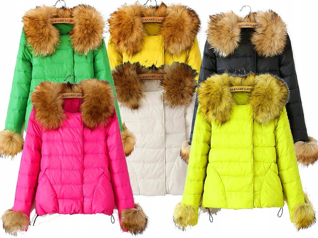 

Kurtka Chanelka Pikowana Puchowa Odpinane Futro Xs