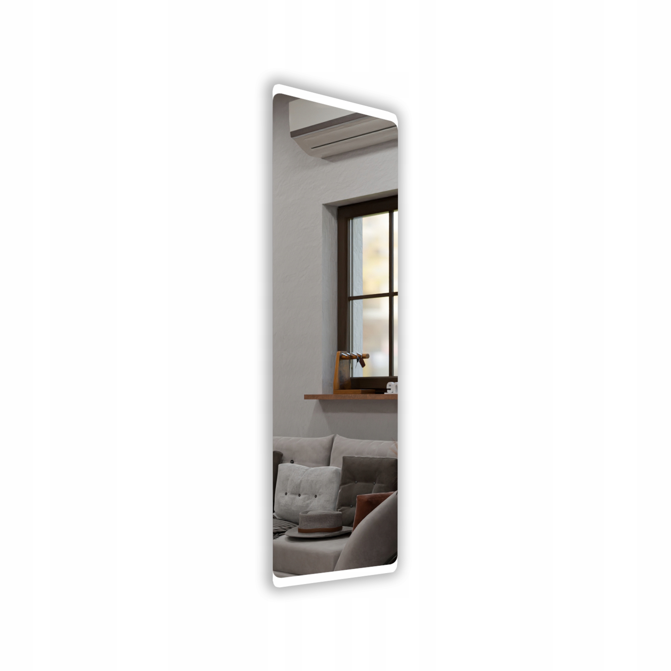 Moderné zrkadlo Modena 80 x 130 cm s Led podsvietením do obývacej izby Vertikálne
