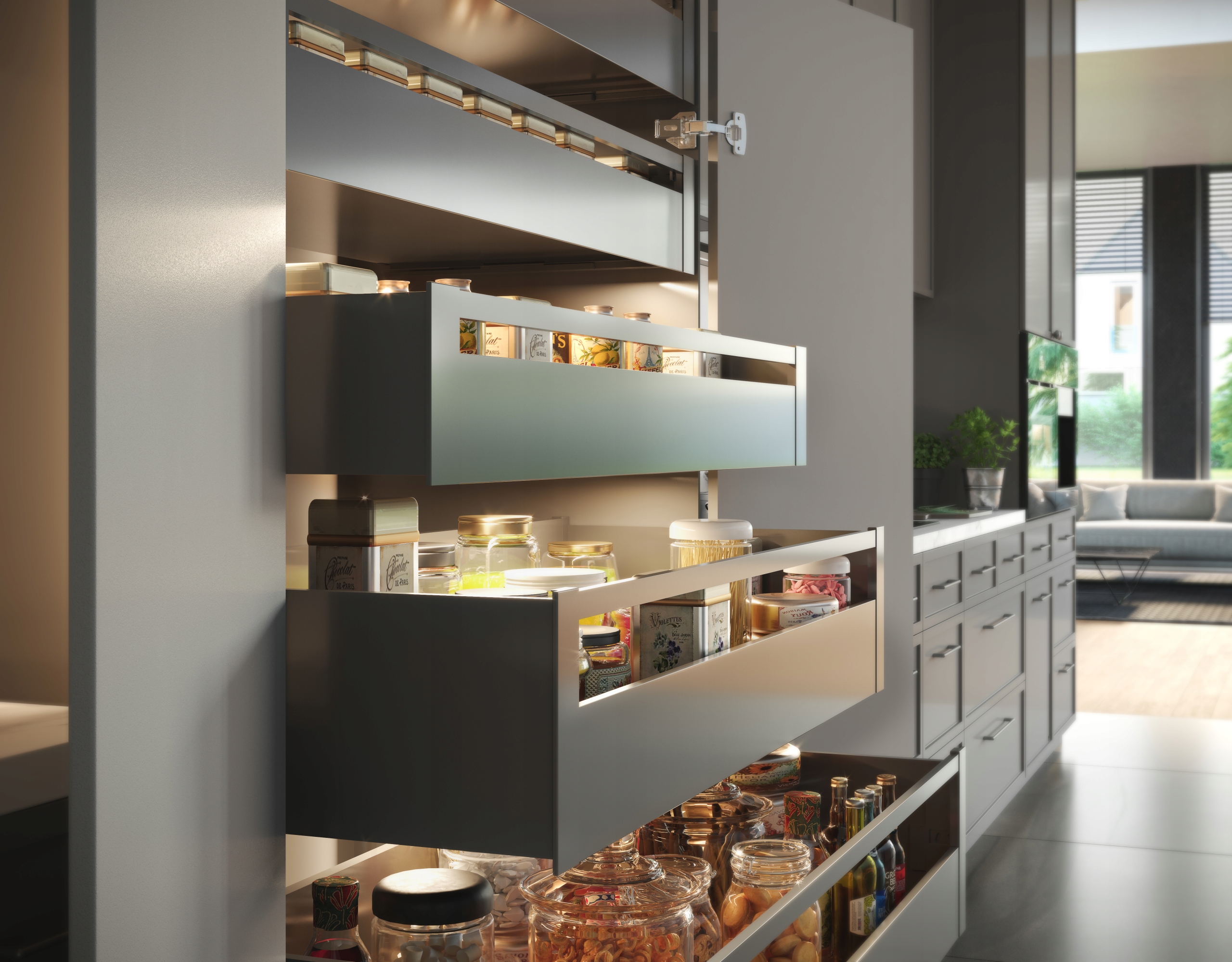 MOCOWANIE WEWNĘTRZNE AXIS PRO NISKIE BIAŁE Wysokość mebla 8.4 cm