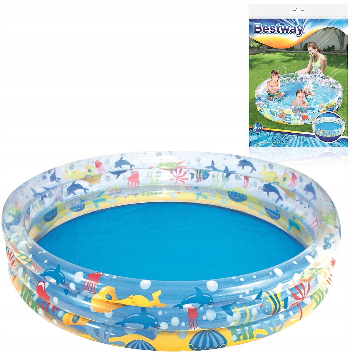 

Bestway 51004 Basen Dmuchany 152 CM 3 Pierścienie