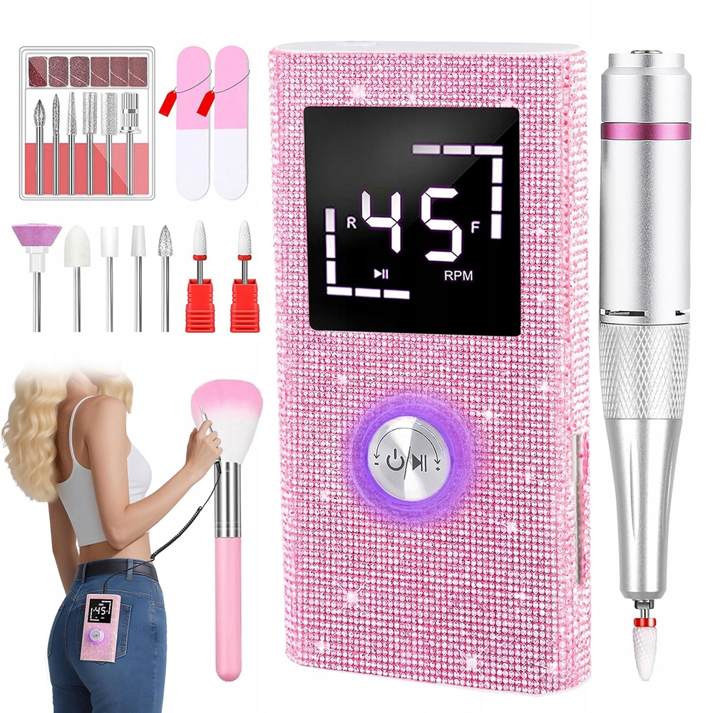 50W akumulátorová vrtačka s Led podsvícením a základnou na bity s Led