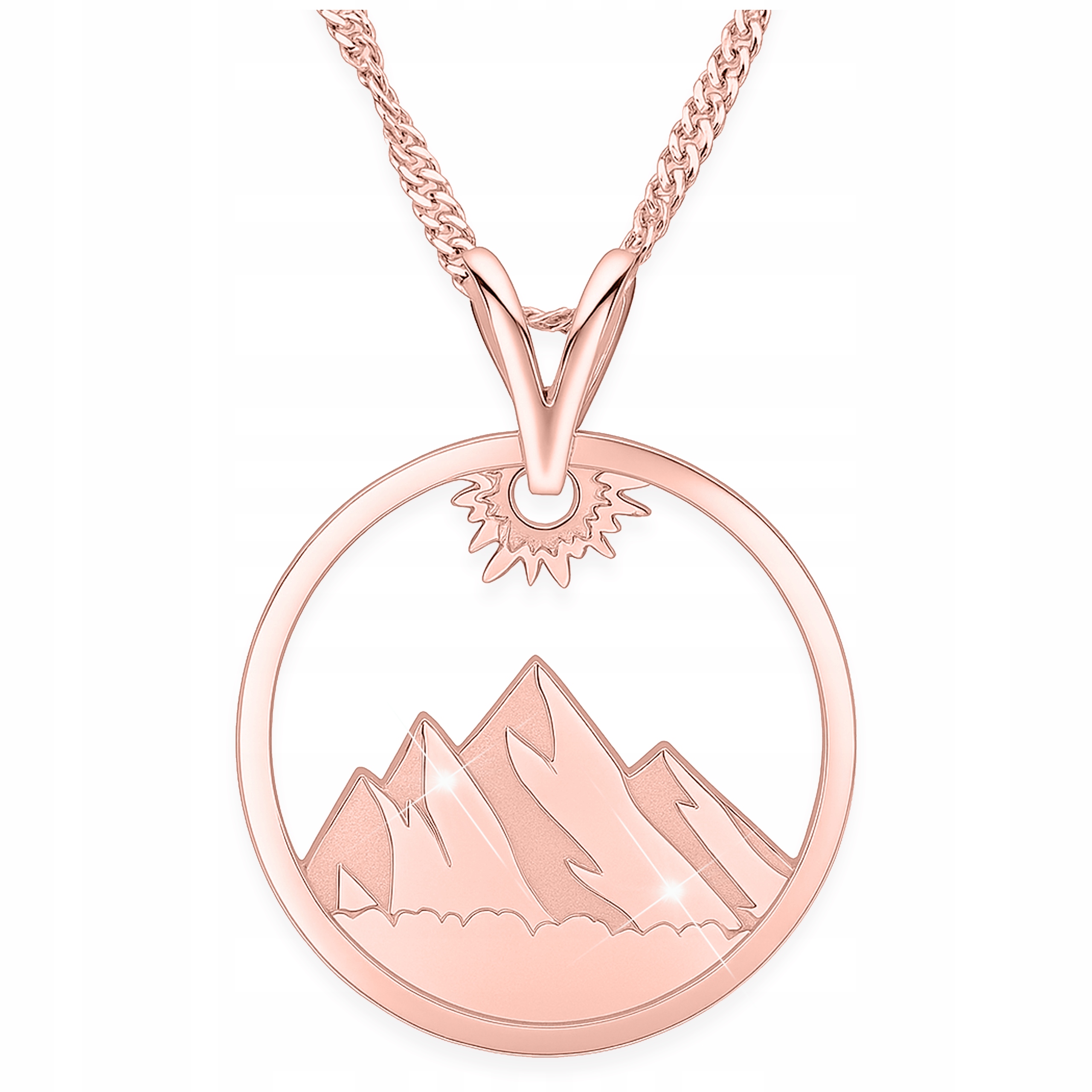 Pozlacený náhrdelník s horami Tatrami Hory Příroda Tatry Stříbro 925