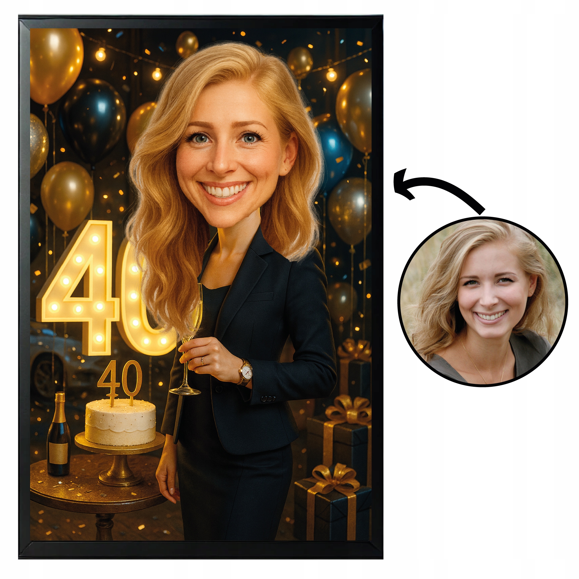 Karykatura Plakat 40 Urodziny Dla Żony Dziewczyny Niej