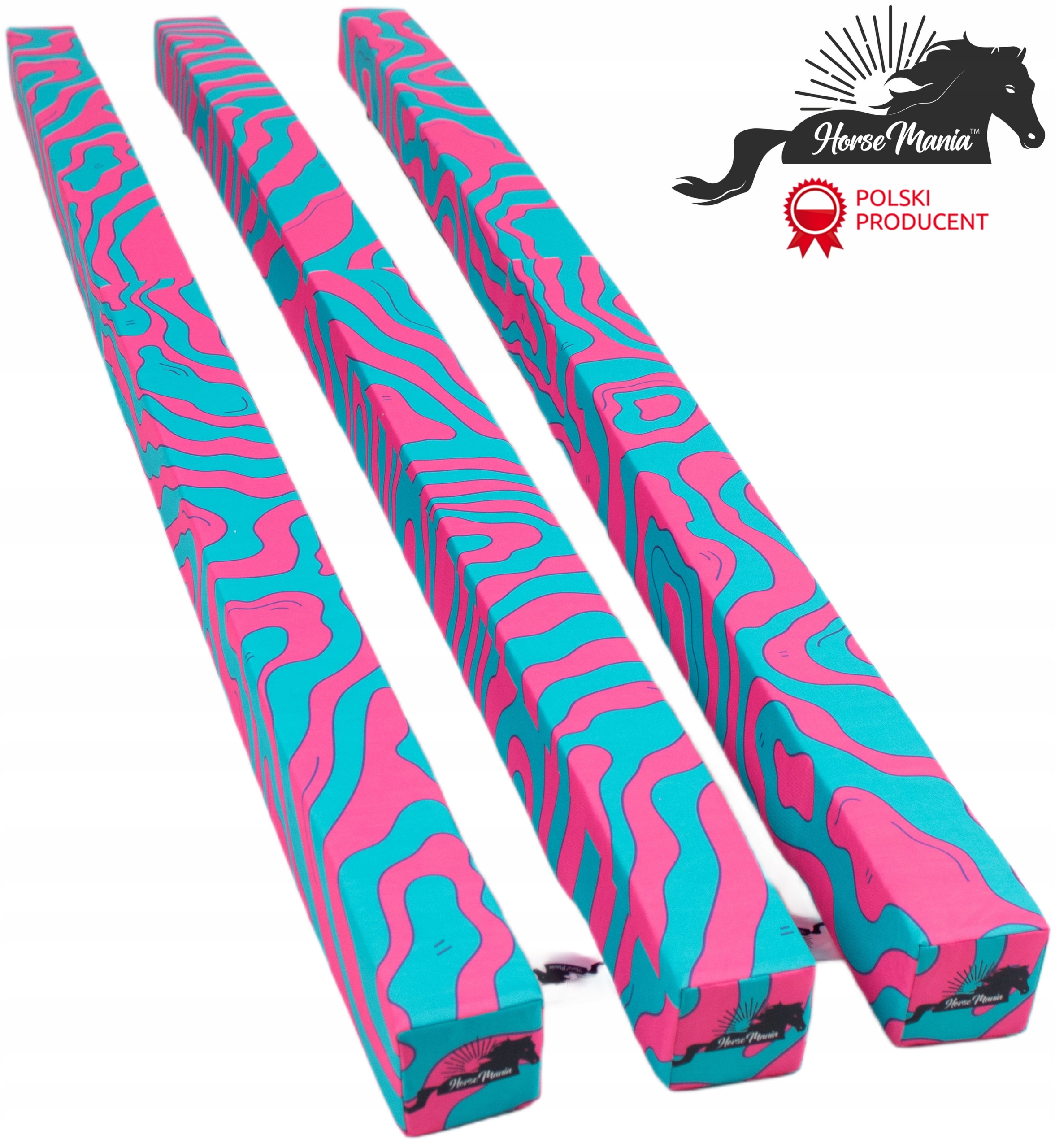 HorseMania – tyče na překážky, lehké – komplet 2,2 mx10 Personalizace