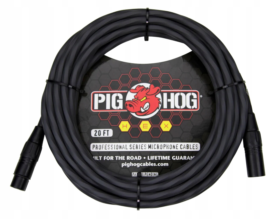 Kabel Mikrofonowy - Pig Hog PHMH20GR Hex Grey