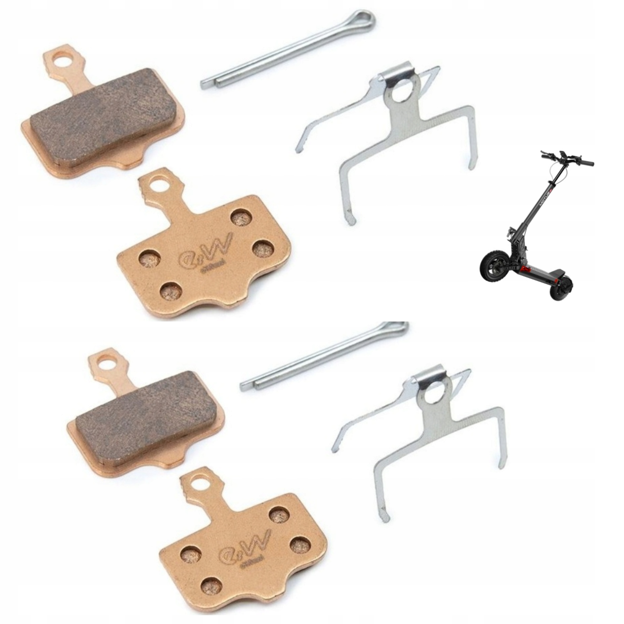 4x Klocki Hamulcowe Metaliczne Do Motus Pro 10 Joyor Y Dualtron,ausom,vsett